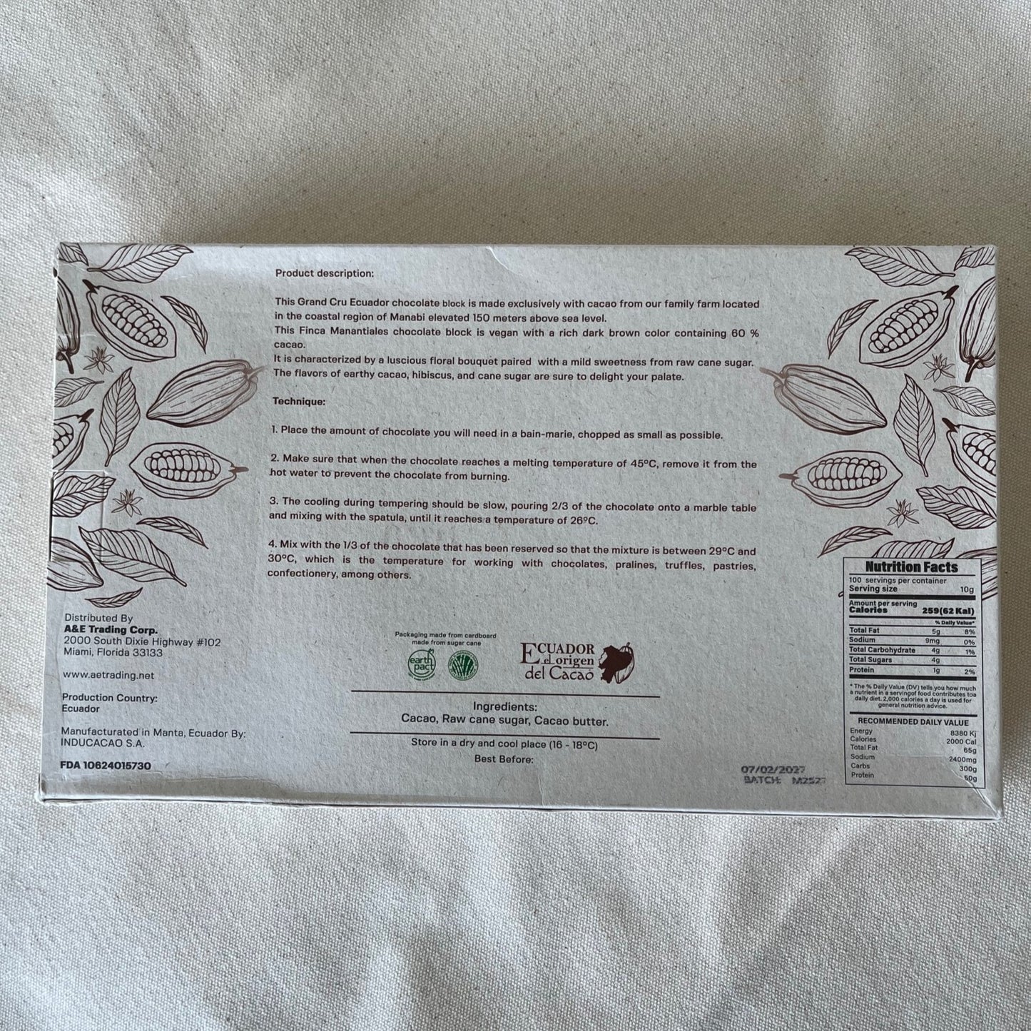 60% Cacao Block 1000g