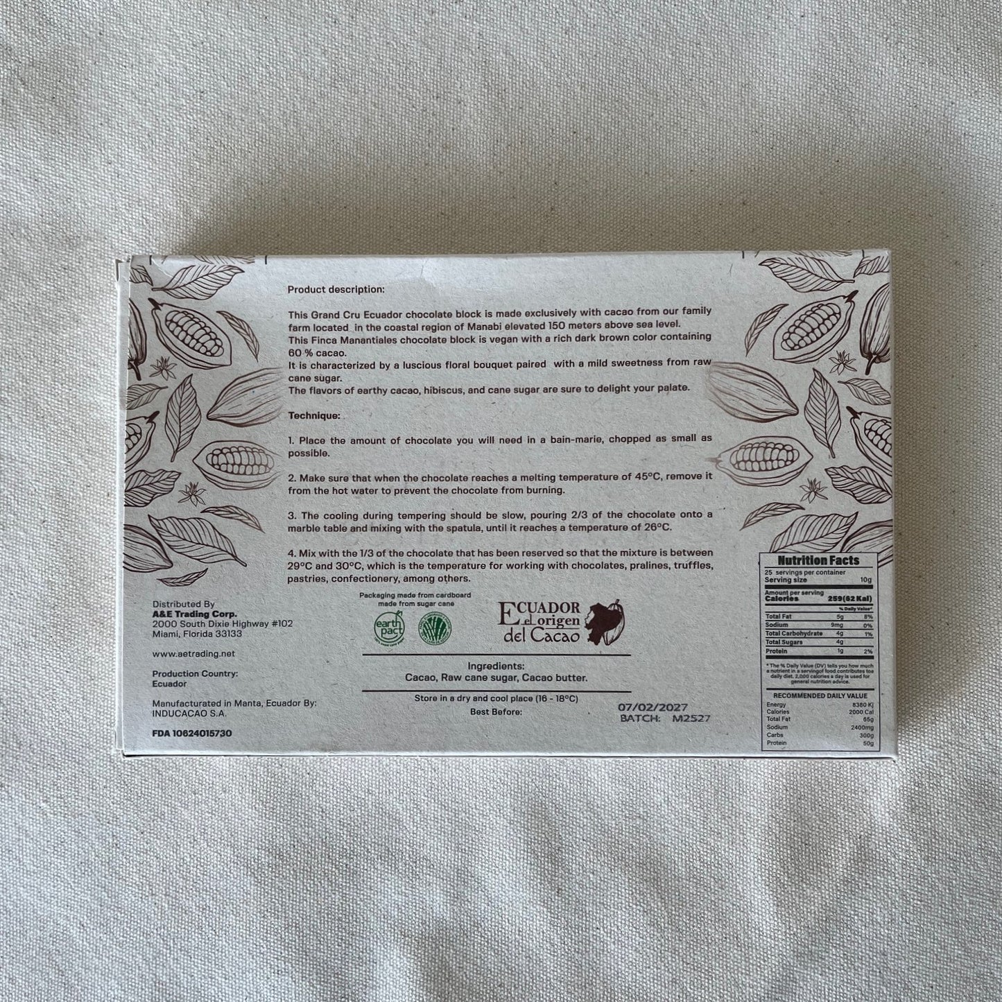 60% Cacao Block 250g