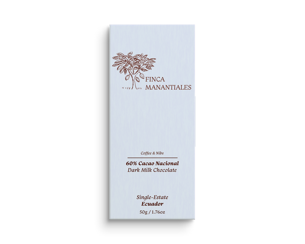60% Dark Milk Chocolate Coffee & Nibs Bar (50g)