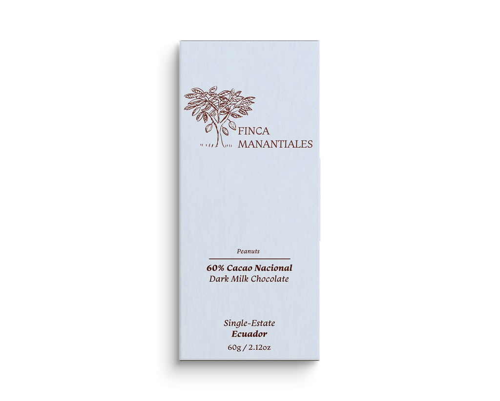 60% Dark Milk Chocolate - Peanuts Bar (50g)