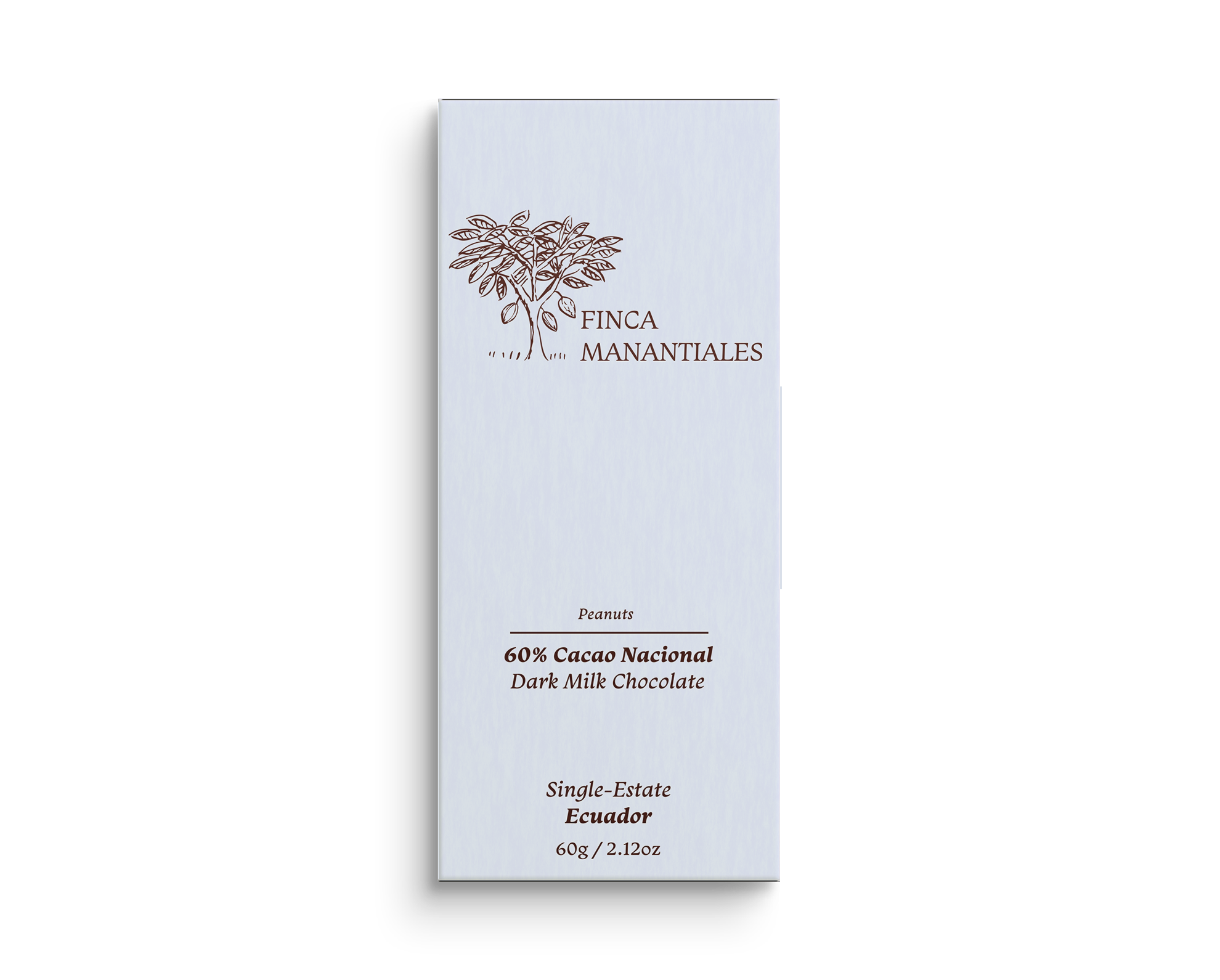 60% Dark Milk Chocolate - Peanuts Bar (50g)